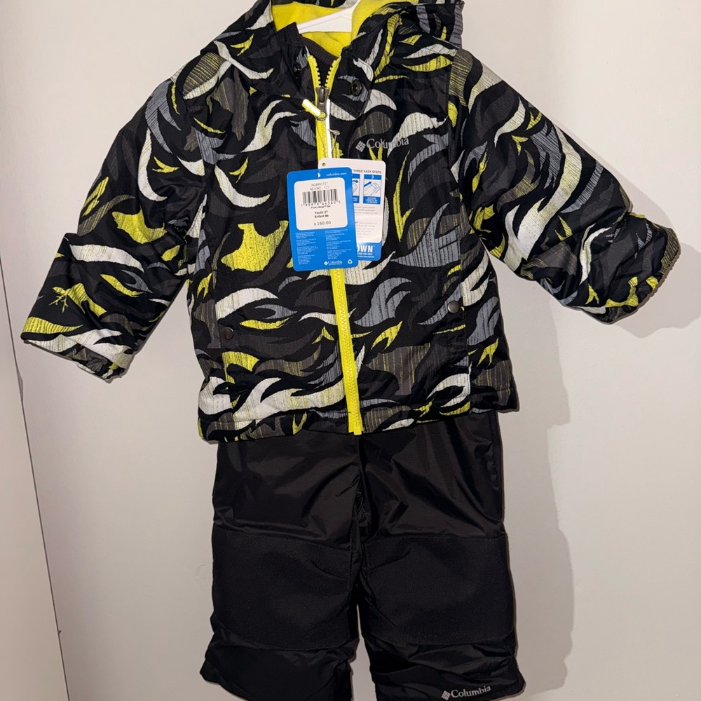 Columbia Youth Black and Yellow Snowsuit